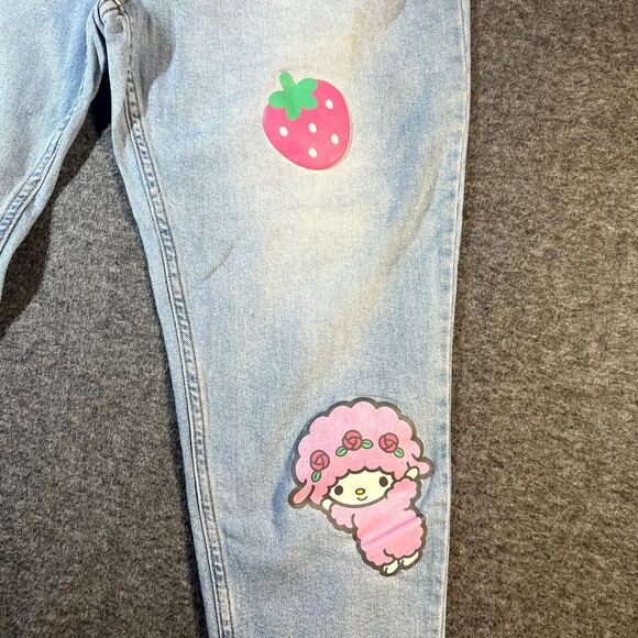 My Melody Sanrio Womens 15 Jeans Denim Light Blue Hello Kitty 34x26 - Picture 5 of 14